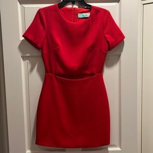 Size M red mink dress